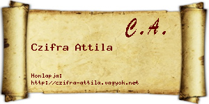 Czifra Attila névjegykártya