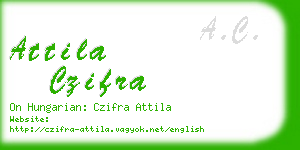 attila czifra business card